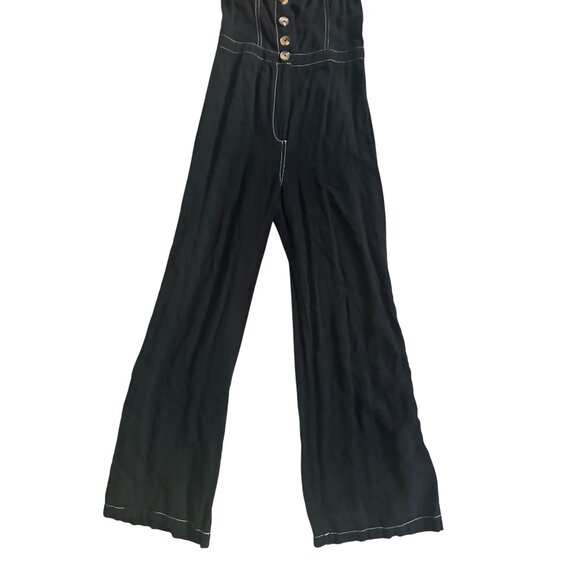 ABERCROMBIE & FITCH Black Buttoned Jumpsuit Size XXS - Picture 7 of 8